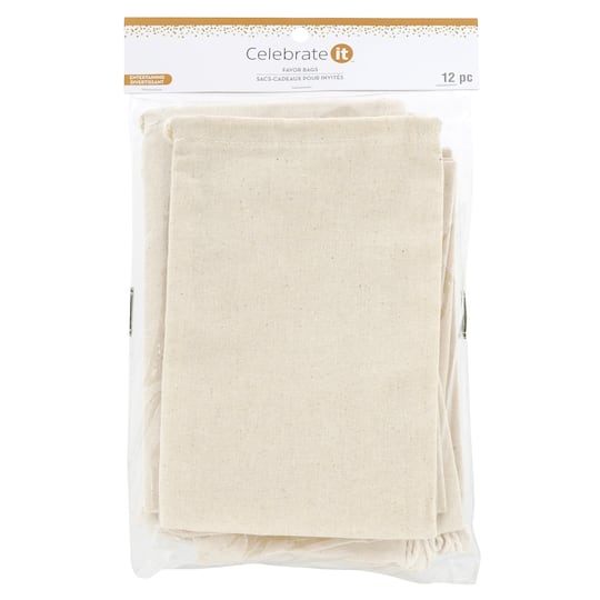 Cream Favor Muslin Bags by Celebrate It™, 12ct.